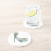 Watercolor Pelican Zandsteen Onderzetter (Zijkant)