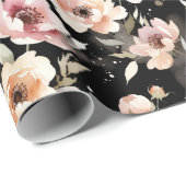 Watercolor Peonies with Pastel Wash Cadeaupapier (Rol Hoek)