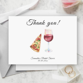 Watercolor Perfect Pair Bridal Shower Thank You Bedankkaart