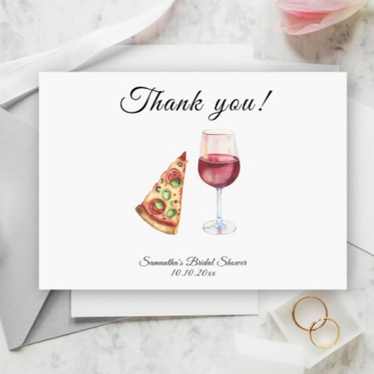 Watercolor Perfect Pair Bruiloft Feest Bedankt