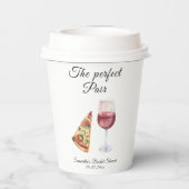 Watercolor Perfect Pair Bruiloft Feest Papieren Bekers (Achterkant)