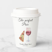 Watercolor Perfect Pair Bruiloft Feest Papieren Bekers (Voorkant)