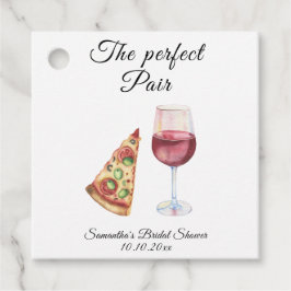 Watercolor Perfect Pair Bruiloftsfeest Bedankjes Labels