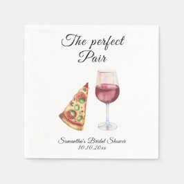 Watercolor Perfect Pair Bruiloftsfeest Servet