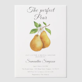 Watercolor Perfecte Peer Bloemrijke Bruids Shower Vellum Uitnodigingen