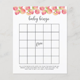 Watercolor perzik baby shower bingospel