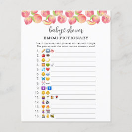 Watercolor perzik Emoji afbeelding spel baby showe