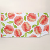 Watercolor Perzik Patroon   Strandlaken (Voorkant)