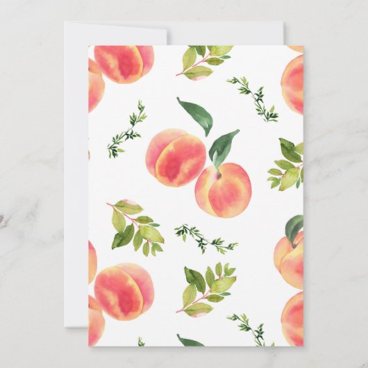 Watercolor perzik Save the Date Kaart (Achterkant)