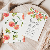 Watercolor perzik Save the Date Kaart