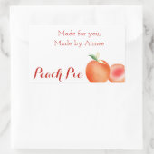 Watercolor Perzik Sticker (Tas)