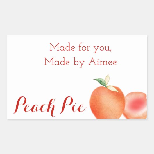 Watercolor Perzik Sticker (Voorkant)