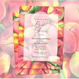 Watercolor Perziken Bruidsdiner Kaart