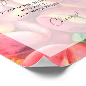 Watercolor perziken modern - sangria bar poster (Hoek)