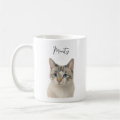 Watercolor Pet Cat Portrait Script Name Koffiemok (Links)