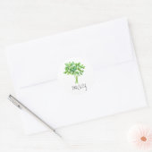 Watercolor peterselie kruid ronde sticker (Envelop)