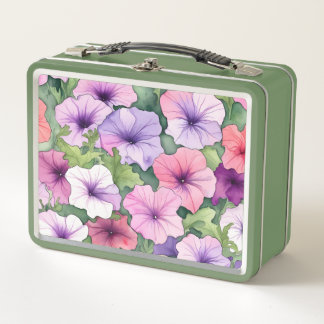 Watercolor petunia flowers