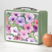 Watercolor petunia flowers (In situ)