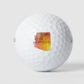 Watercolor Phoenix Arizona Golfballen (Voorkant)