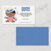 Watercolor Pilot Teddy Beer Luier Raffle Enclosure Informatiekaartje (Voorkant / Achterkant)