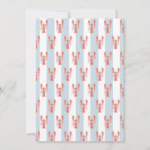 Watercolor Pinch Me Lobster Coastal 1st Birthday Kaart (Achterkant)