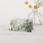 Watercolor Pine Forest Fill in Plaatskaartje (Achterkant)