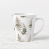 Watercolor Pine Forest Latte Mug Latte Mok (Rechts)
