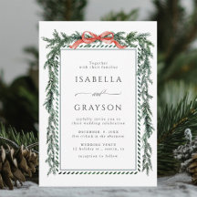 Watercolor Pine Garland Wedding