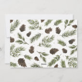 Watercolor Pine Sprigs Christmas Photo Card Feestdagenkaart (Achterkant)