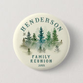 Watercolor PineTrees Family Reunion Button (Voorkant)