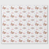 Watercolor Pink Airplane Cadeaupapier (Vlak)