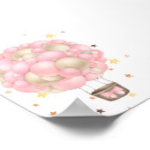 Watercolor Pink and Gold Hot Air Balloon Printable Poster (Hoek)