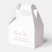 Watercolor Pink Bow Baptism Small Gable Bedankdoosjes (Achterkant)