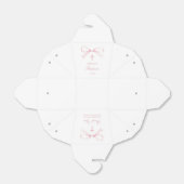 Watercolor Pink Bow Baptism Take Out Bedankdoosjes (Uitgevouwen)