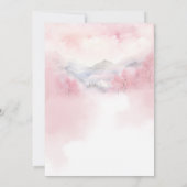 Watercolor Pink Bow with Baubles Baby Shower Kaart (Achterkant)