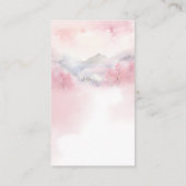 Watercolor Pink Bow with Baubles  Informatiekaartje (Achterkant)