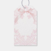 watercolor pink crest | Baptism Cadeaulabel (Achterkant)