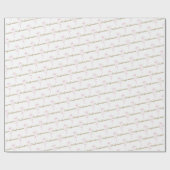 Watercolor Pink Cross Confirmation White Cadeaupapier (Vlak)