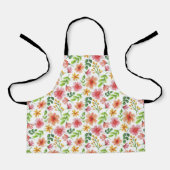 Watercolor Pink Flowers Pattern-69677 Schort (Voorkant)