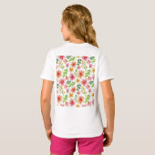 Watercolor Pink Flowers Pattern-69677 T-shirt (Achterkant volledig)