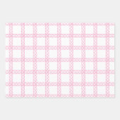 Watercolor Pink & Green Bow Mahjong Inpakpapier Vel (Voorkant 3)