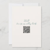 Watercolor Pink Hydrangea Garden QR Code Wedding  Kaart (Achterkant)