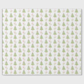 Watercolor Pink Mahjong Christmas Tree Cadeaupapier (Vlak)