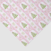 Watercolor Pink Mahjong Christmas Tree Tissuepapier (Detail)