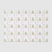 Watercolor Pink Mahjong Christmas Tree Tissuepapier (Voorkant)