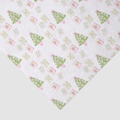 Watercolor Pink Mahjong Christmas Tree Tissuepapier (Detail)