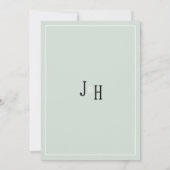 Watercolor pink mint flower bouquet Wedding Kaart (Achterkant)