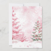 Watercolor Pink New Year's Eve Party  Kaart (Achterkant)