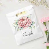Watercolor Pink Peony Gift Bag Bedankzakje (Gezegeld)