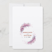 Watercolor Pink Rose Arch Garden Invitation Kaart (Achterkant)